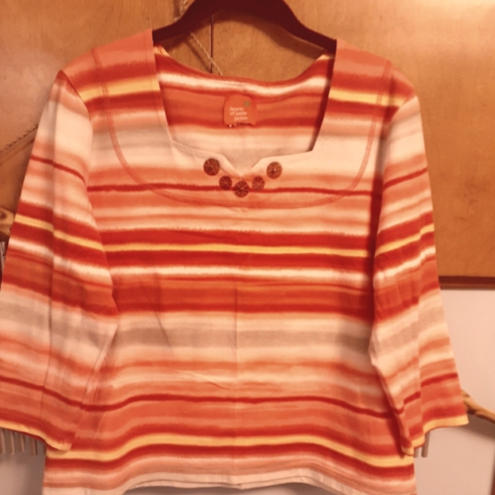 Hearts of palm ladies top  size large petite